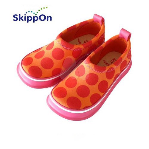 日本 Skippon 兒童戶外機能鞋 - 橘色圓點