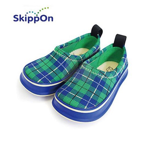 日本 Skippon 兒童戶外機能鞋 - 藍綠格子