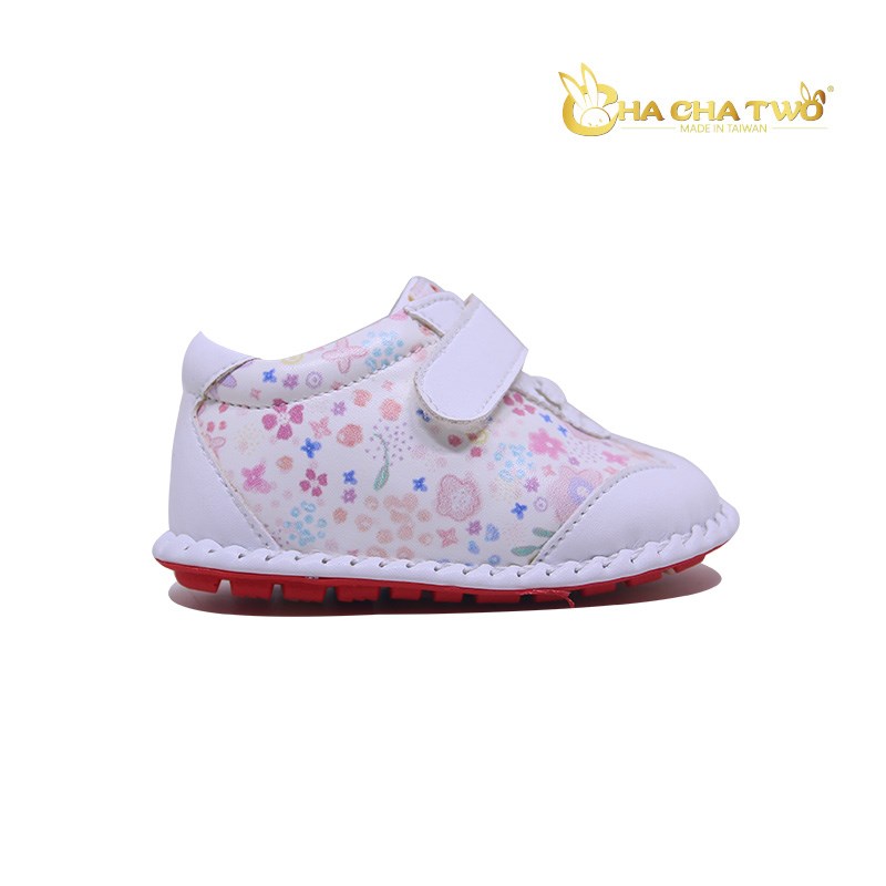 恰恰兔手工寶寶鞋23106白花/紫花