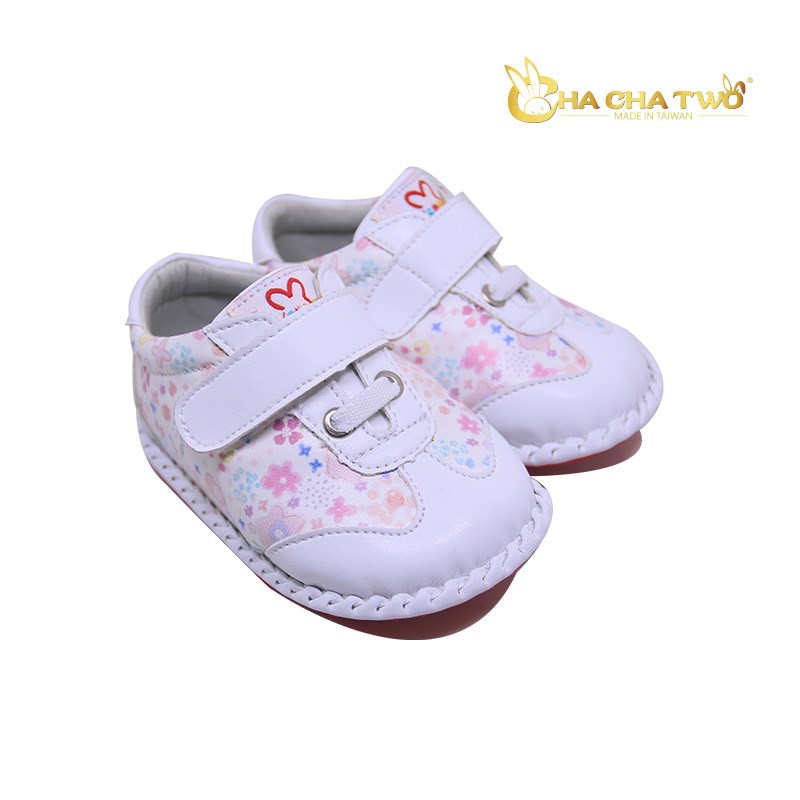 恰恰兔手工寶寶鞋23106白花/紫花