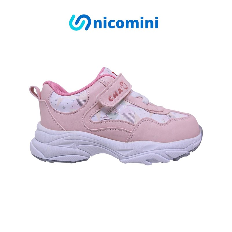 nicomini老爹機能鞋-D025粉白星
